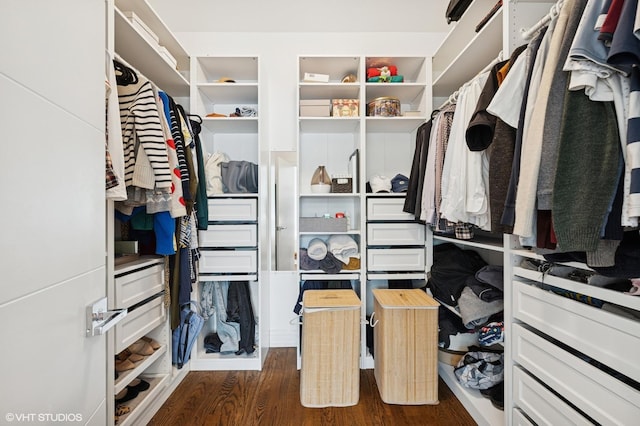 1633 N Saint Louis Ave, Chicago, IL 60647 - spacious closet featuring dark wood finished floors