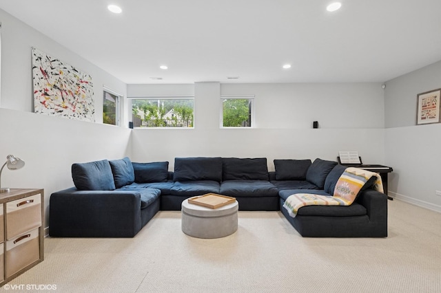 1633 N Saint Louis Ave, Chicago, IL 60647 - carpeted living area with recessed lighting