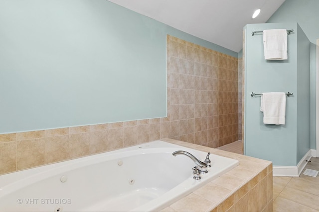 3136 Kewanee Ln, Naperville, IL 60564 - full bath with a whirlpool tub and tile patterned floors