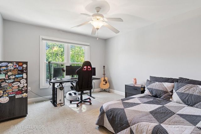 3136 Kewanee Ln, Naperville, IL 60564 - carpeted bedroom with baseboards and a ceiling fan