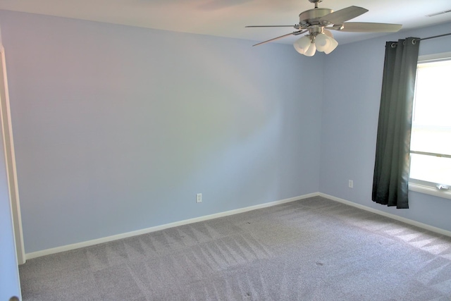521 Coventry Ln Unit 16, Crystal Lake, IL 60014 - empty room featuring carpet, a ceiling fan, and baseboards