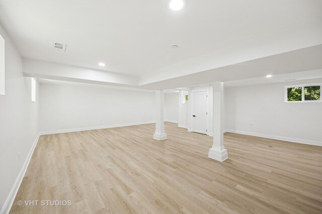 920 Hayes Ave, Oak Park, IL 60302 - below grade area featuring light wood-type flooring and recessed lighting
