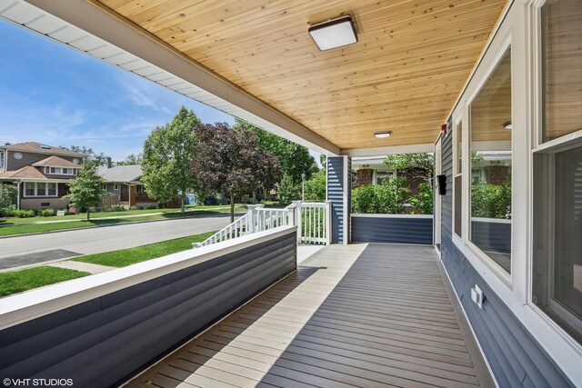 920 Hayes Ave, Oak Park, IL 60302 - wooden porch with a residential view