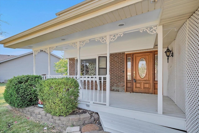 13706 W Cedarbend Dr, Homer Glen, IL 60491 - view of exterior entry with brick siding and covered porch