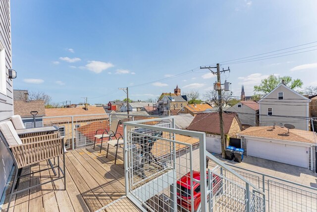 2143 W 19th St Unit 3, Chicago, IL 60608 - wooden terrace featuring a residential view
