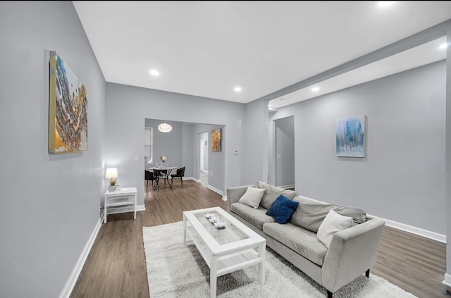 7825 S St Lawrence Ave, Chicago, IL 60619 - living room featuring wood finished floors and recessed lighting