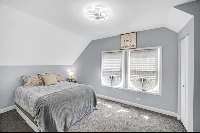 7825 S St Lawrence Ave, Chicago, IL 60619 - bedroom with lofted ceiling and carpet