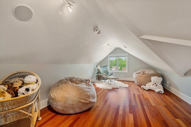 320 Vista Dr, Wilmette, IL 60091 - additional living space featuring vaulted ceiling and wood finished floors