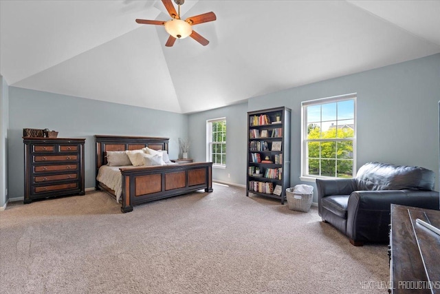 0S587 Grengs Ln, Geneva, IL 60134 - bedroom with carpet flooring, a ceiling fan, and high vaulted ceiling