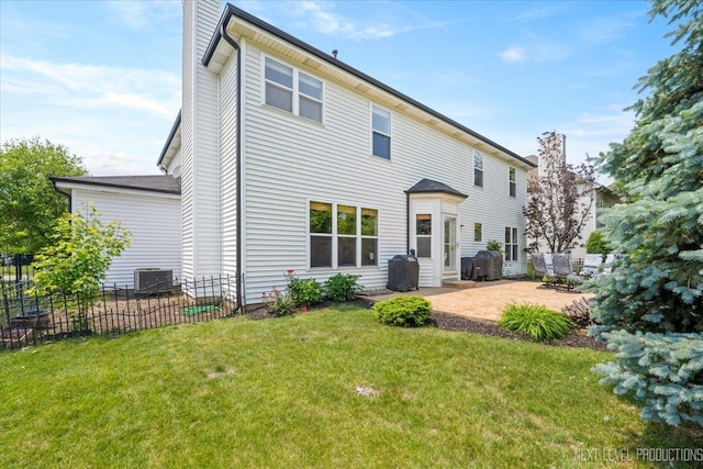 0S587 Grengs Ln, Geneva, IL 60134 - rear view of house featuring a patio area and a chimney
