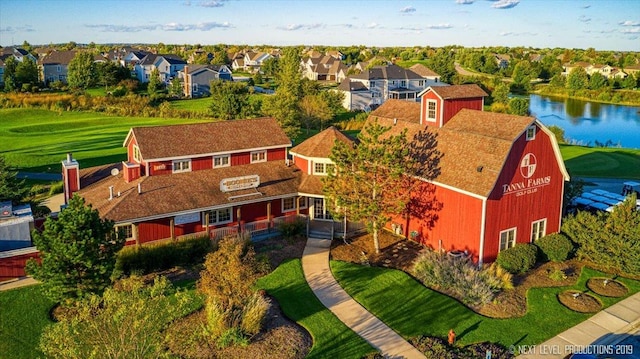 0S587 Grengs Ln, Geneva, IL 60134 - aerial view of residential area with a nearby body of water