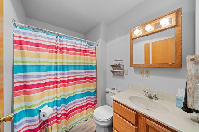 2365 Richardson Rd, West Brooklyn, IL 61378 - full bath with vanity, toilet, and a shower with curtain