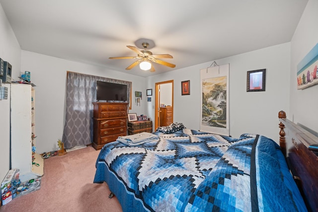 2365 Richardson Rd, West Brooklyn, IL 61378 - carpeted bedroom with a ceiling fan
