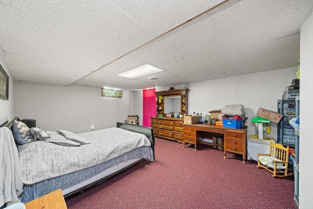 2365 Richardson Rd, West Brooklyn, IL 61378 - bedroom featuring carpet flooring and a drop ceiling