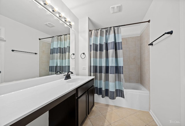 7015 Clearwater Dr Unit 7015, Plainfield, IL 60586 - full bathroom featuring tile patterned flooring, vanity, and shower / tub combo