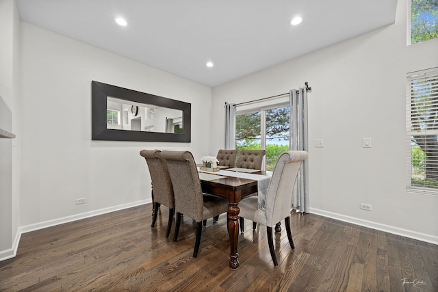 7015 Clearwater Dr Unit 7015, Plainfield, IL 60586 - dining room featuring dark wood-style flooring and recessed lighting