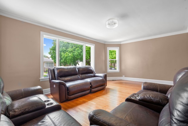 3408 S 58th Ave, Cicero, IL 60804 - living area featuring ornamental molding and light wood-style floors