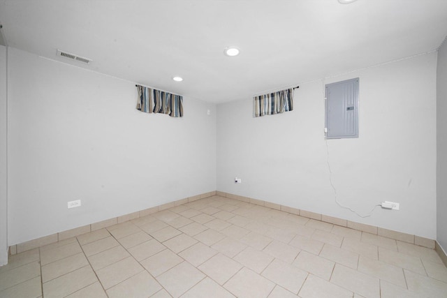 4014 W 77th Pl, Chicago, IL 60652 - empty room featuring electric panel, recessed lighting, baseboards, and tile patterned floors