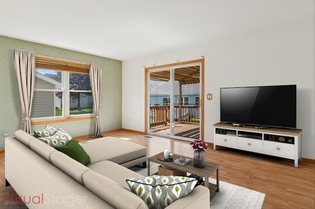 21359 W Sycamore Dr, Plainfield, IL 60544 - living room with wood finished floors and baseboards