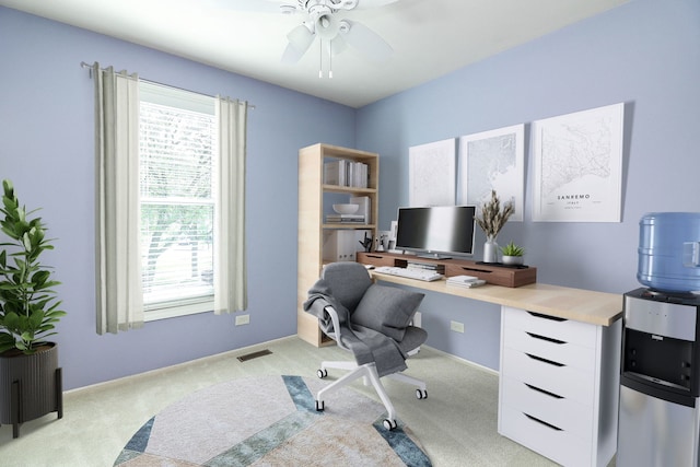 736 73rd St Unit 0, Downers Grove, IL 60516 - office featuring light carpet and ceiling fan