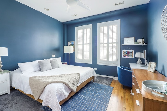 1355 W Washington Blvd Unit 4A, Chicago, IL 60607 - bedroom featuring wood finished floors and ceiling fan