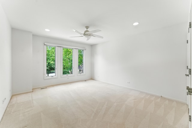 2471 Augusta Way, Highland Park, IL 60035 - unfurnished room featuring ceiling fan, recessed lighting, and light carpet