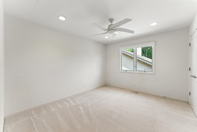 2471 Augusta Way, Highland Park, IL 60035 - empty room with ceiling fan, recessed lighting, and light carpet