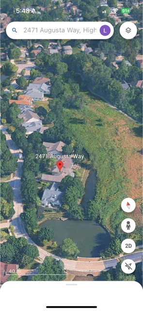 2471 Augusta Way, Highland Park, IL 60035 - aerial overview of property's location