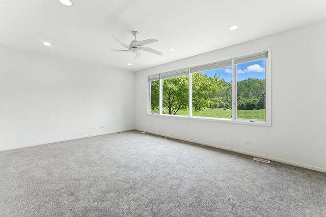 2471 Augusta Way, Highland Park, IL 60035 - carpeted spare room featuring recessed lighting and ceiling fan