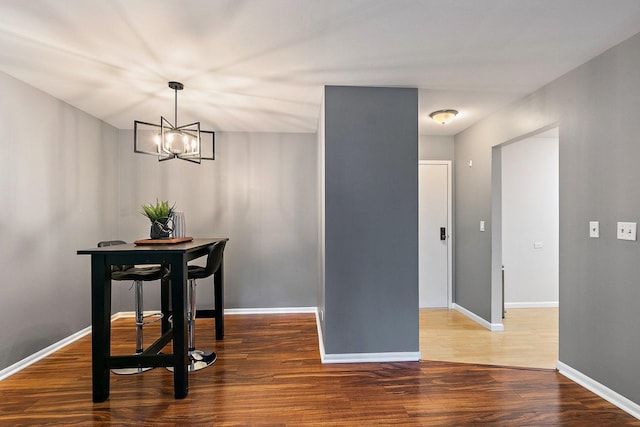 263 S Clubhouse Dr Unit 126, Palatine, IL 60074 - dining area with wood finished floors and a chandelier