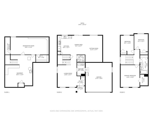 261 E Camden Ln, Round Lake Beach, IL 60073 - property floor plan