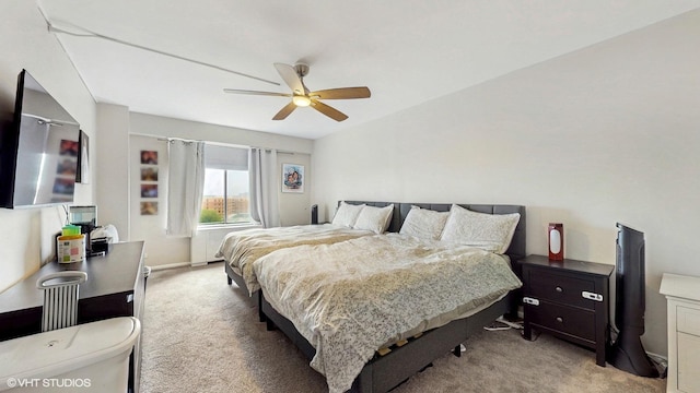 6833 N Kedzie Ave Unit 716, Chicago, IL 60645 - bedroom with light carpet and a ceiling fan