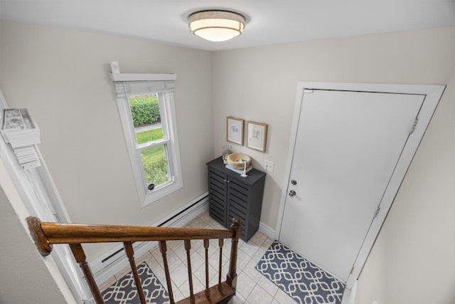1795 Vermont Dr Unit A, Elk Grove Village, IL 60007 - entrance foyer featuring a baseboard radiator and light tile patterned floors