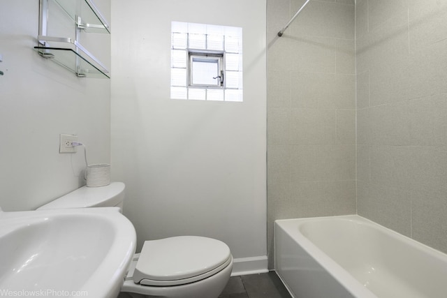 4024 N Overhill Ave, Norridge, IL 60706 - full bathroom featuring tub / shower combination and tile patterned floors