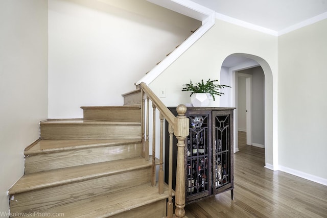4024 N Overhill Ave, Norridge, IL 60706 - stairs featuring wood finished floors and arched walkways