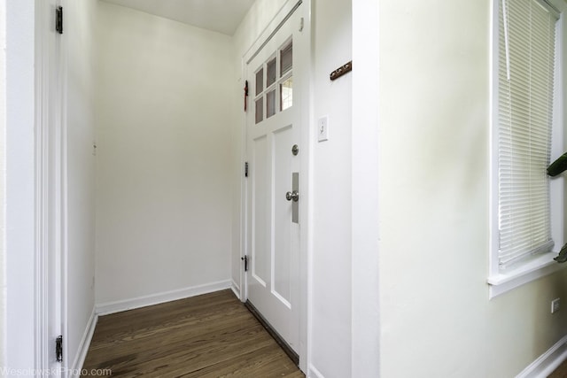 4024 N Overhill Ave, Norridge, IL 60706 - hall featuring dark wood-style floors and baseboards