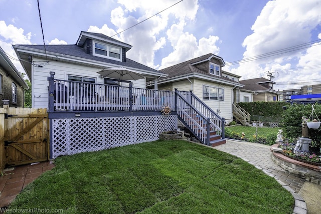 4024 N Overhill Ave, Norridge, IL 60706 - rear view of property featuring stairway and a deck