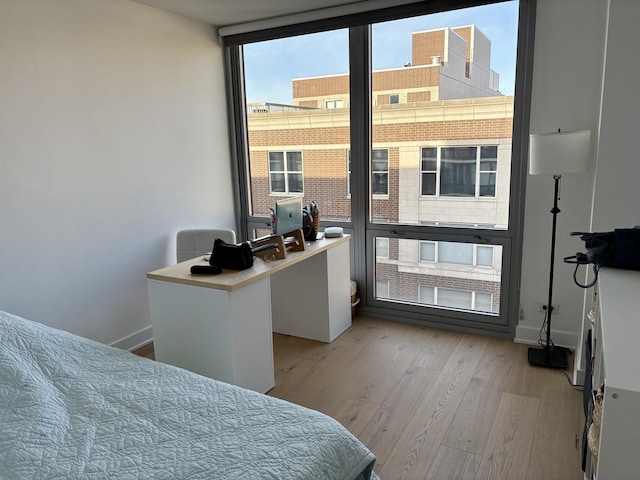 21 W Goethe St Unit 18D, Chicago, IL 60610 - bedroom with wood finished floors and floor to ceiling windows
