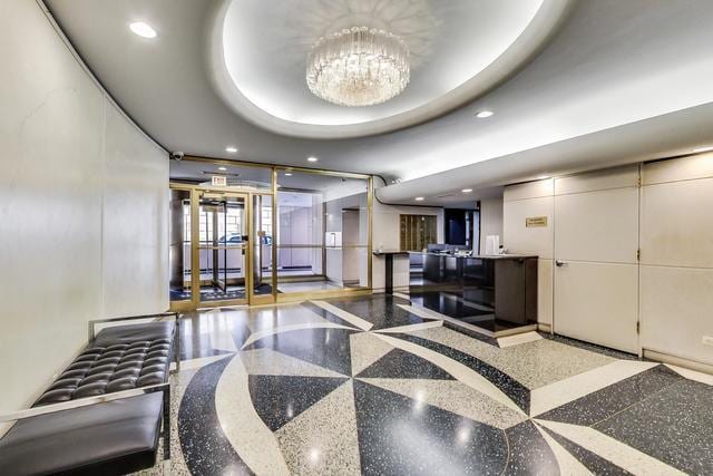 21 W Goethe St Unit 18D, Chicago, IL 60610 - community lobby with recessed lighting