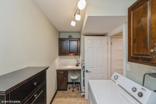 2 The Court Of Harborside Unit 209, Northbrook, IL 60062 - washroom with cabinet space, washer / dryer, and an office area