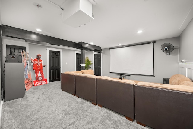 1125 Oxford Cir, Sycamore, IL 60178 - home theater featuring carpet floors and recessed lighting