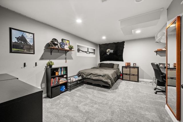 1125 Oxford Cir, Sycamore, IL 60178 - carpeted bedroom featuring a desk and recessed lighting