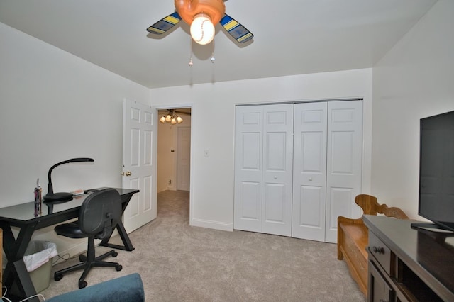 5 Spyglass Ct, Naperville, IL 60563 - office space with a chandelier, ceiling fan, and light colored carpet