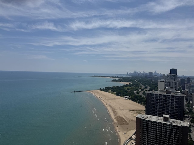 6007 N Sheridan Rd Unit 38G, Chicago, IL 60660 - water view with nearby beach and nearby urban area