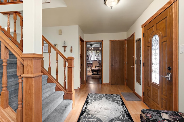 17007 Westwood Ct, Orland Hills, IL 60487 - entrance foyer with stairway and light wood-style flooring