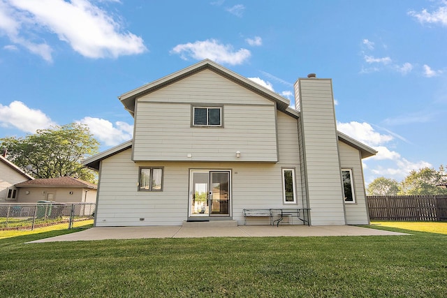 17007 Westwood Ct, Orland Hills, IL 60487 - back of house with a patio area and a chimney