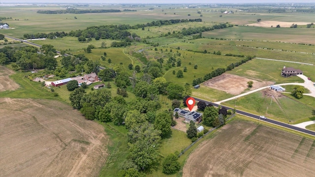 14710 Keslinger Rd, Dekalb, IL 60115 - aerial overview of property's location featuring rural landscape
