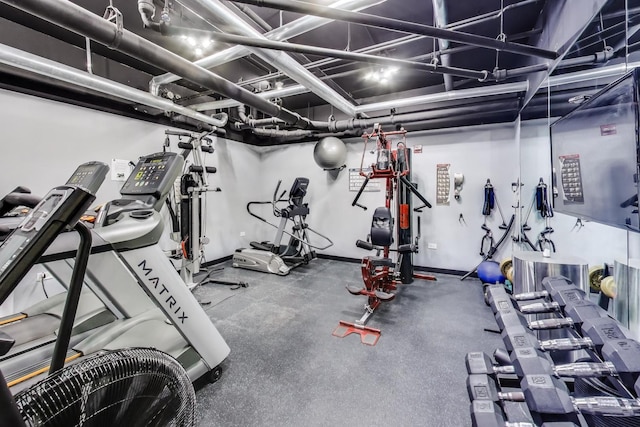 1464 S Michigan Ave Unit 1609, Chicago, IL 60605 - exercise room with baseboards