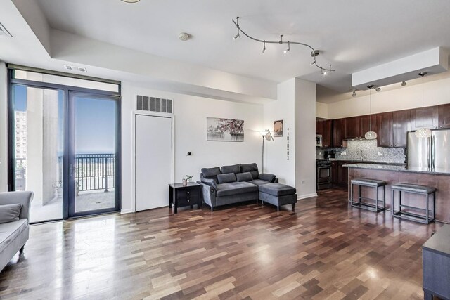 1464 S Michigan Ave Unit 1609, Chicago, IL 60605 - living area with dark wood-style floors