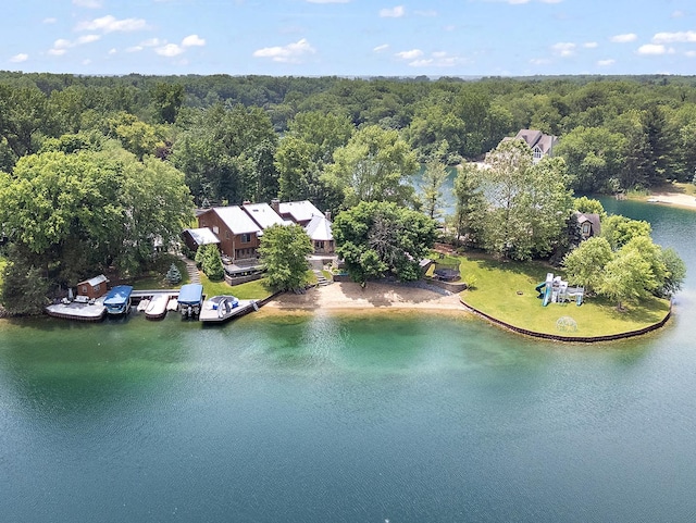 2500 Wahoo Ct, Morris, IL 60450 - bird's eye view of a heavily wooded area and a large body of water
